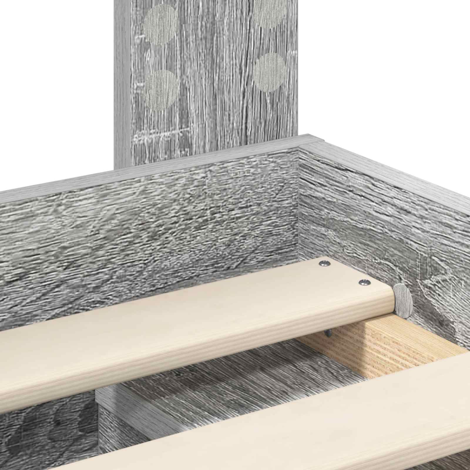 Struttura del letto Grigio Sonoma 135 x 190 cm Pino massello | homemem39