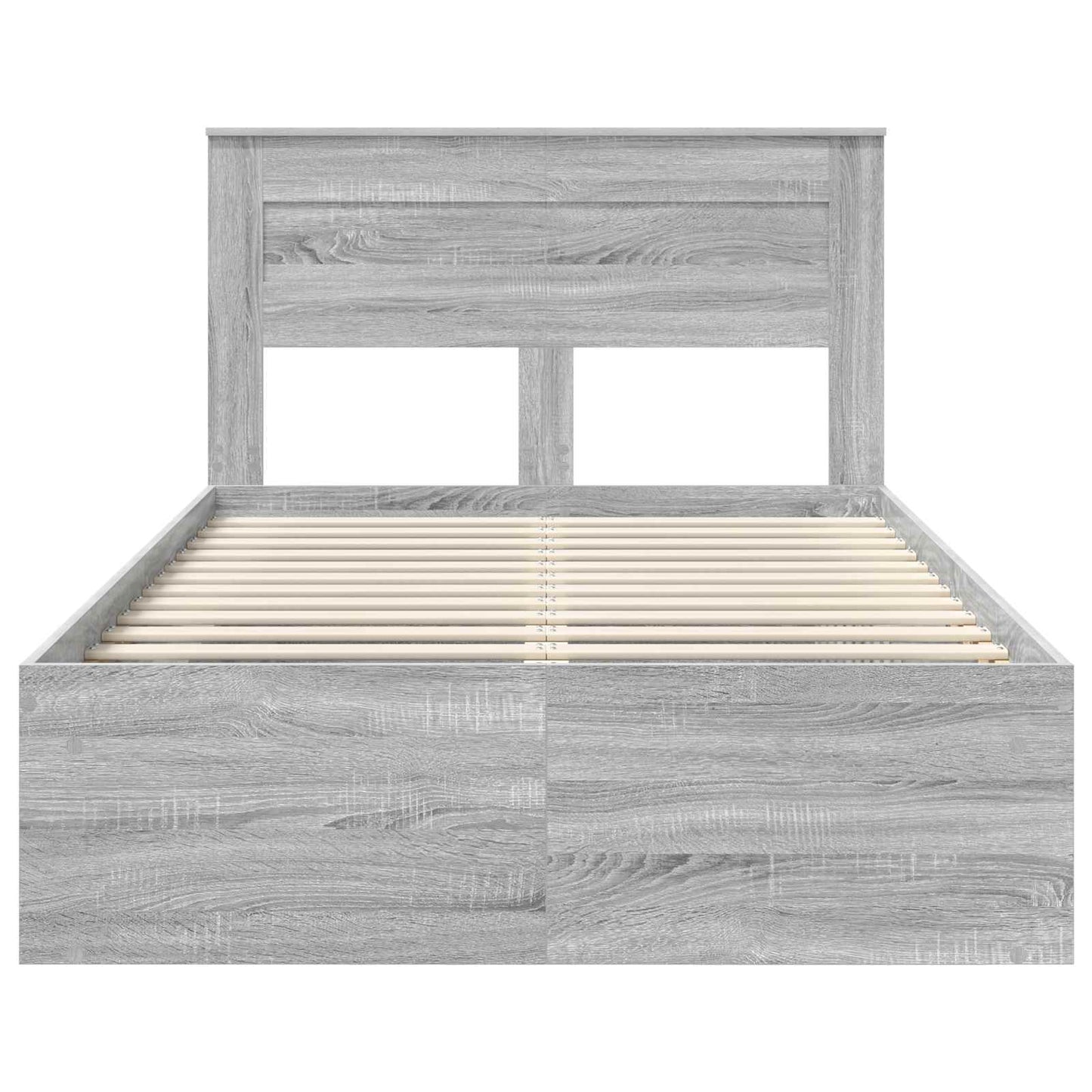 Struttura del letto Grigio Sonoma 135 x 190 cm Pino massello | homemem39