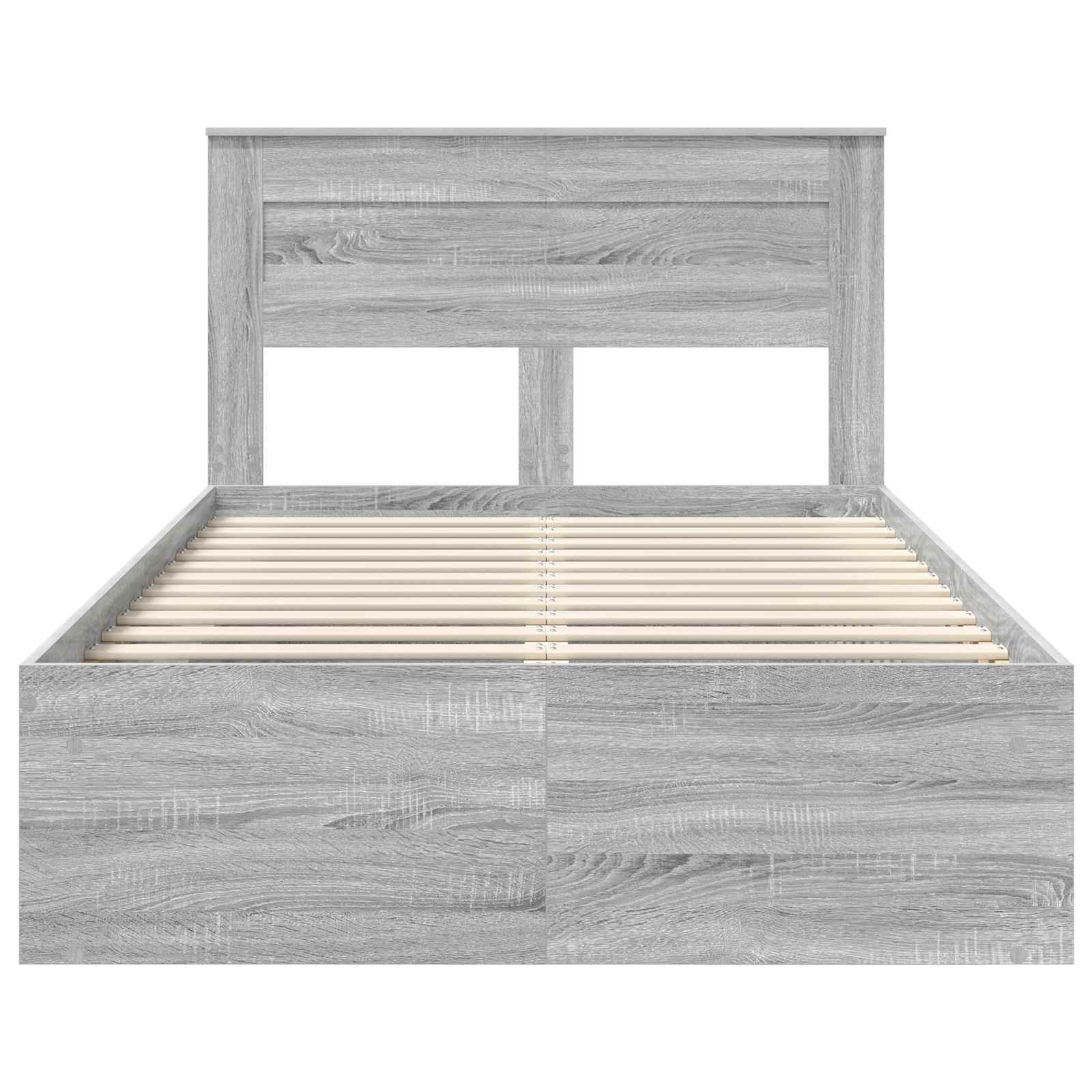 Struttura del letto Grigio Sonoma 135 x 190 cm Pino massello | homemem39
