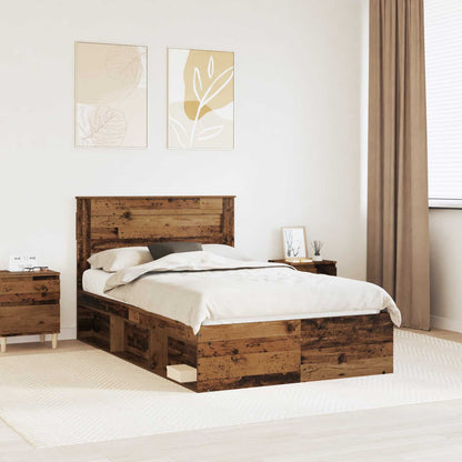 Struttura del letto Legno vecchio 135 x 190 cm Pino massello | homemem39