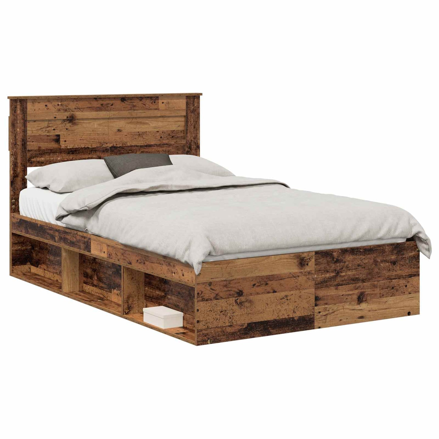 Struttura del letto Legno vecchio 135 x 190 cm Pino massello | homemem39
