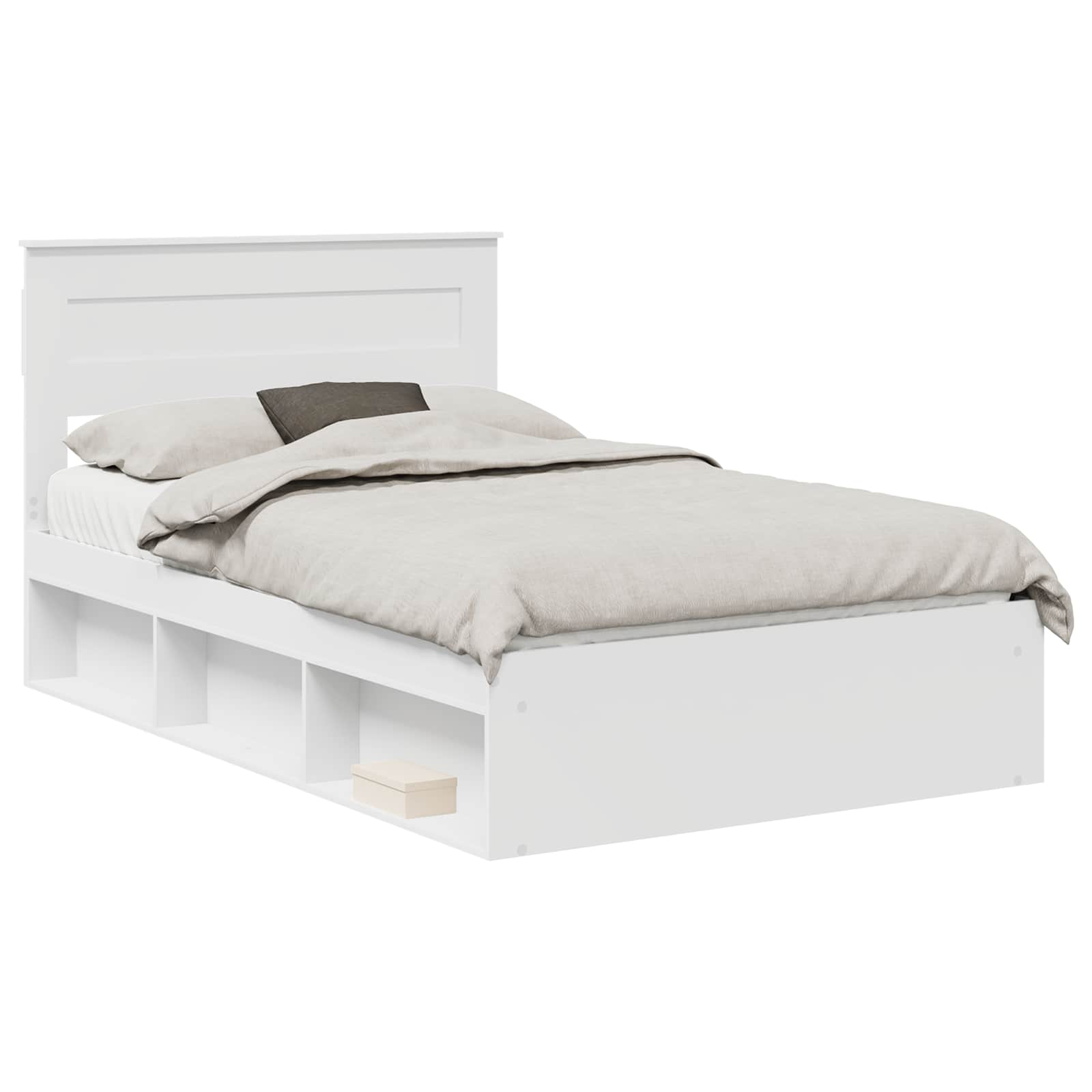 Struttura del letto Bianco 120 x 190 cm Pino massello | homemem39