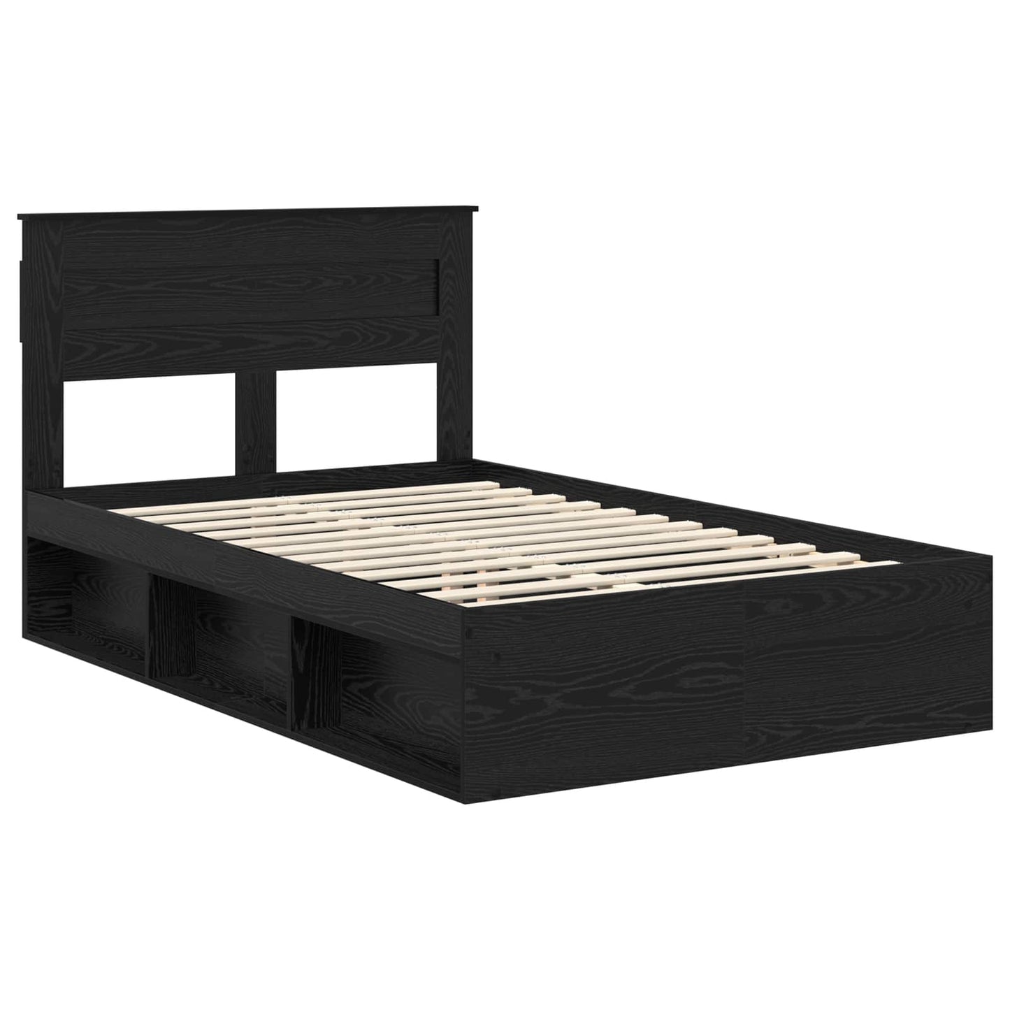 Struttura del letto Nero 120 x 190 cm Pino massello | homemem39
