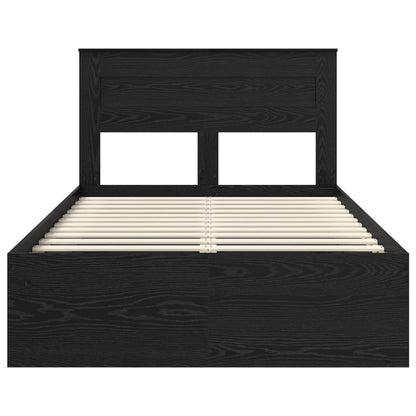 Struttura del letto Nero 120 x 190 cm Pino massello | homemem39