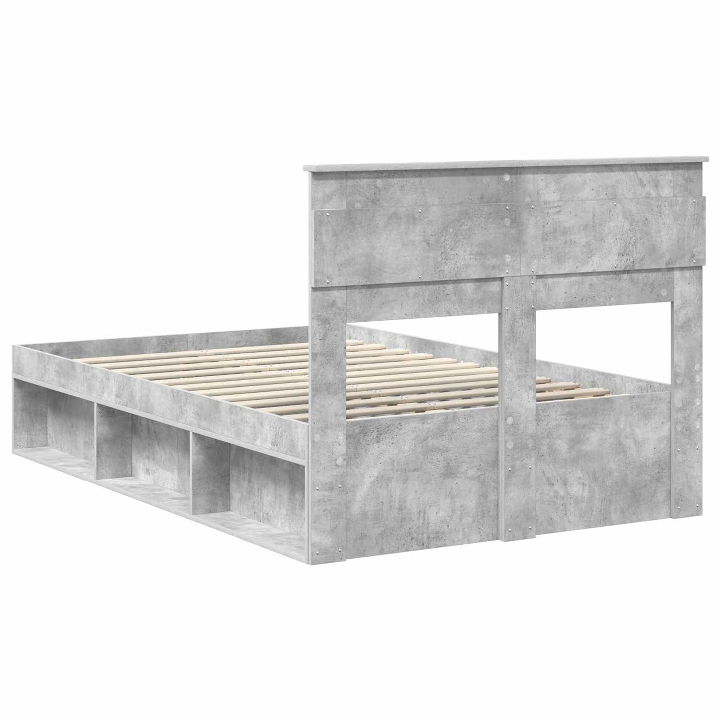 Struttura del letto Calcestruzzo 120 x 190 cm Pino massello | homemem39