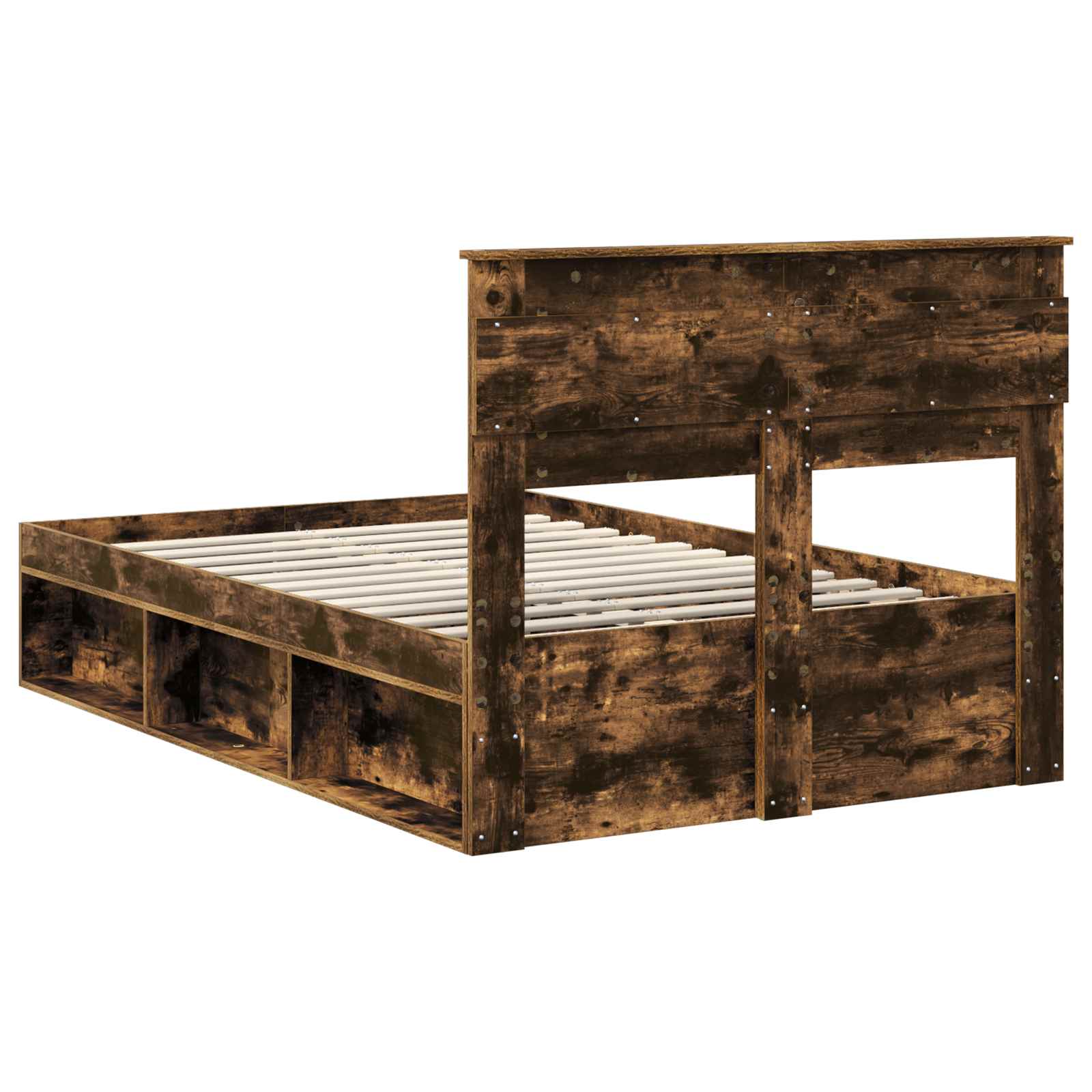 Struttura del letto Rovere fumé 120 x 190 cm Pino massello | homemem39