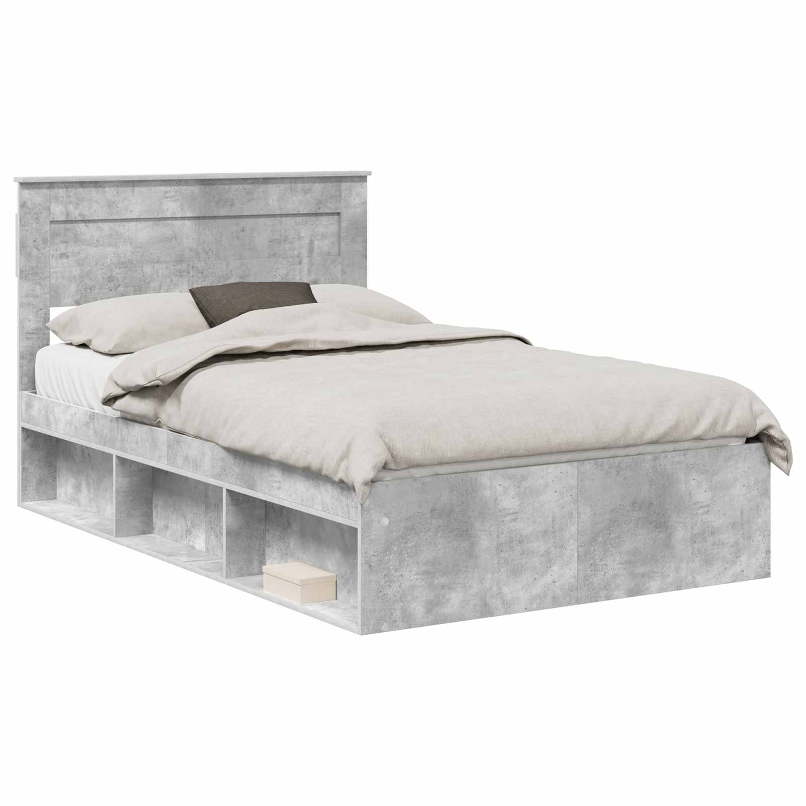 Struttura del letto Calcestruzzo 120 x 200 cm Pino massello | homemem39