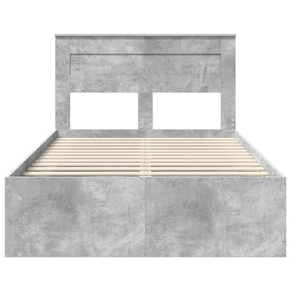 Struttura del letto Calcestruzzo 120 x 200 cm Pino massello | homemem39