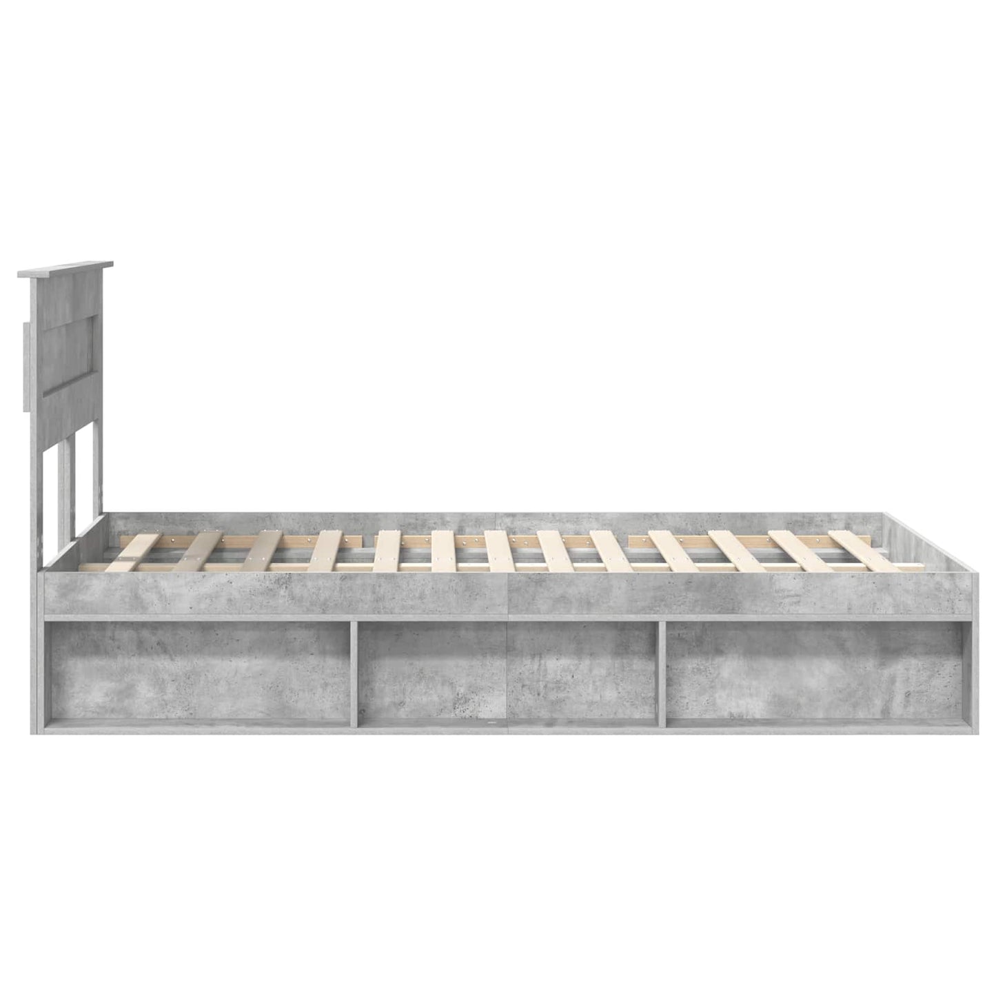 Struttura del letto Calcestruzzo 120 x 200 cm Pino massello | homemem39