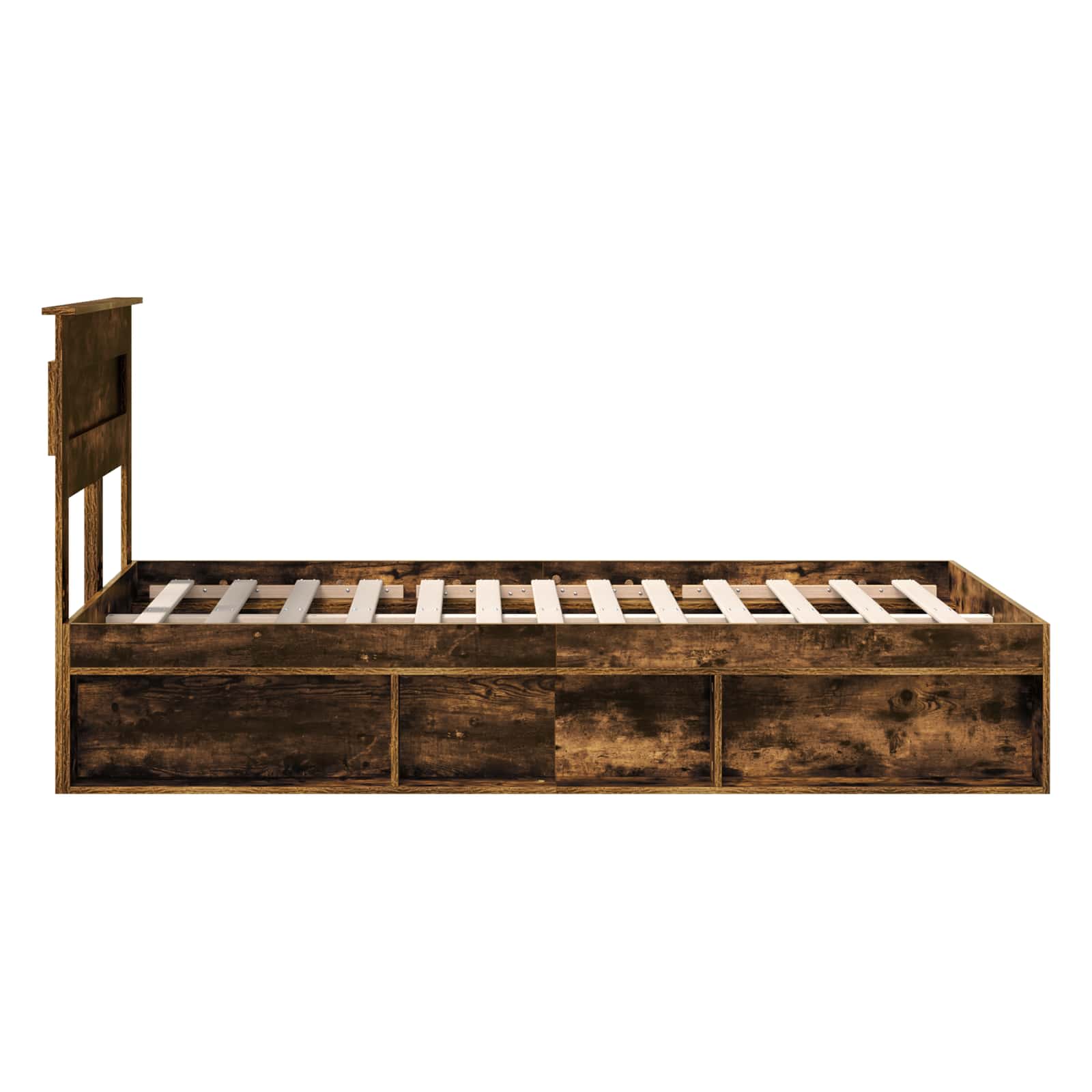 Struttura del letto Rovere fumé 120 x 200 cm Pino massello | homemem39