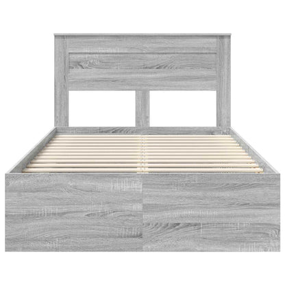 Struttura del letto Grigio Sonoma 120 x 200 cm Pino massello | homemem39