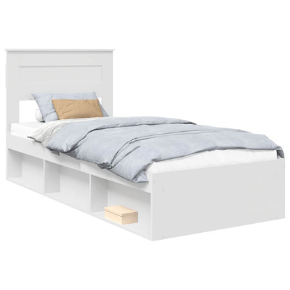 Struttura del letto Bianco 100 x 200 cm Pino massello | homemem39