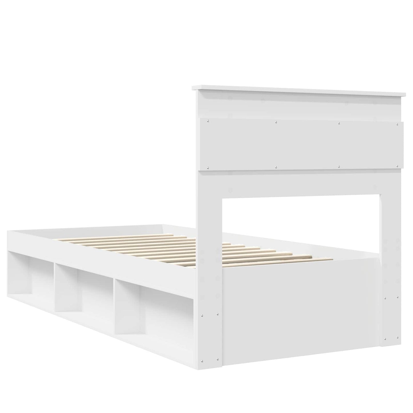 Struttura del letto Bianco 100 x 200 cm Pino massello | homemem39