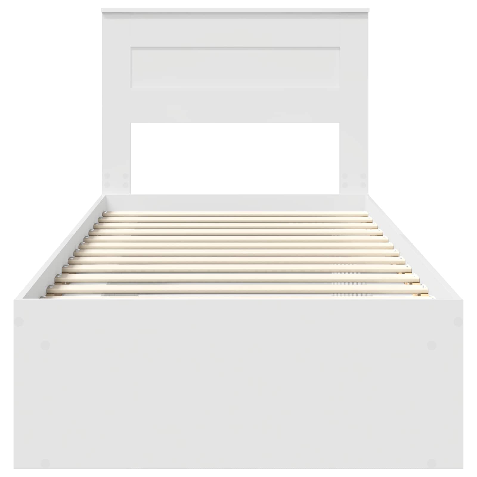 Struttura del letto Bianco 100 x 200 cm Pino massello | homemem39