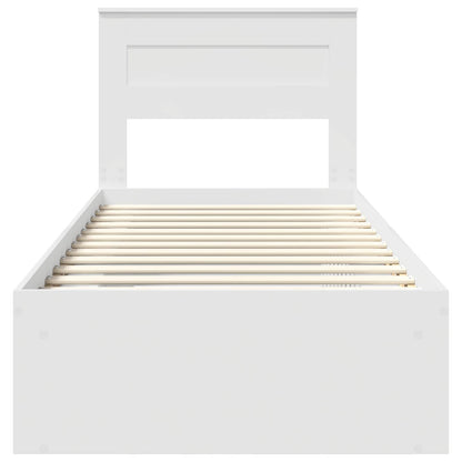 Struttura del letto Bianco 100 x 200 cm Pino massello | homemem39