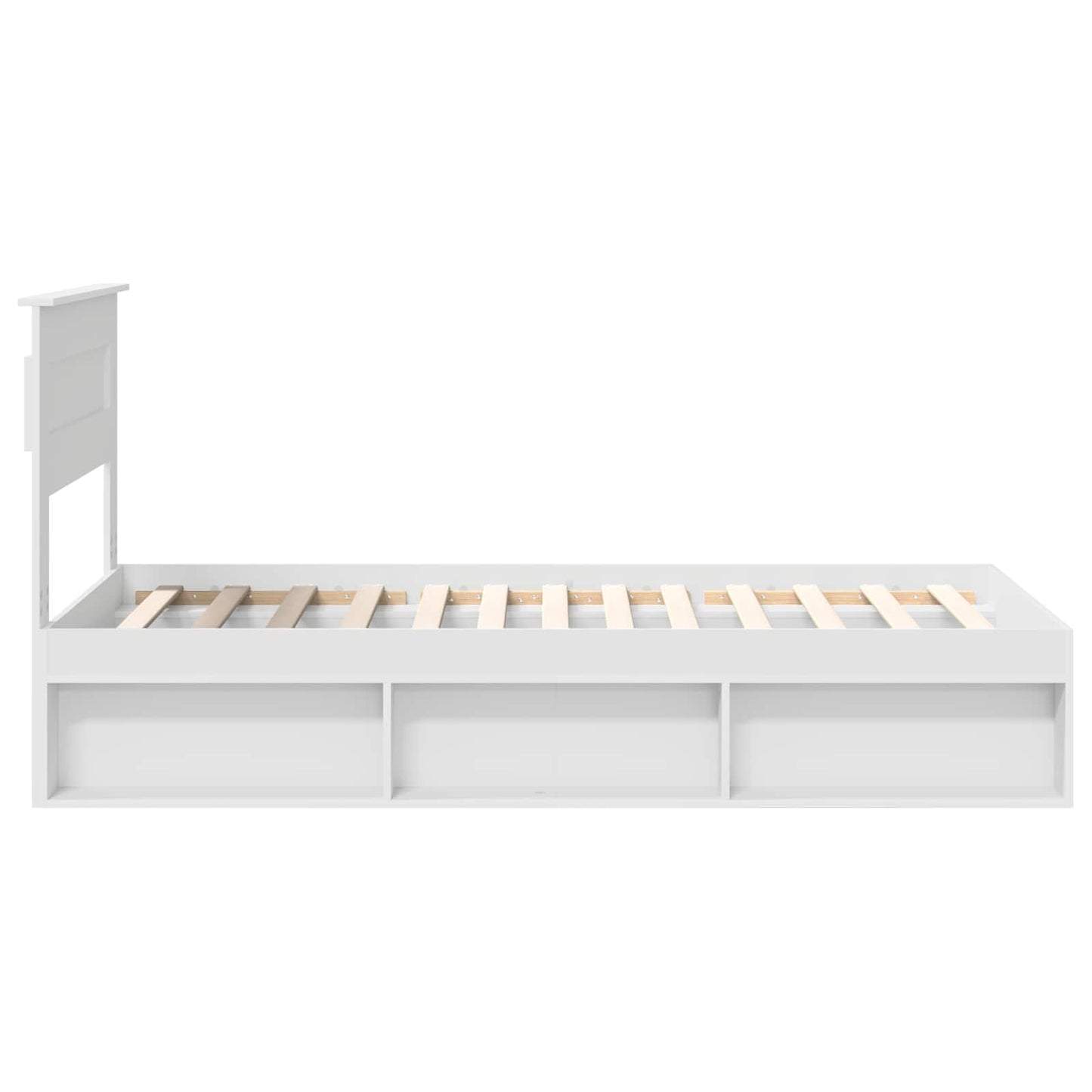 Struttura del letto Bianco 100 x 200 cm Pino massello | homemem39