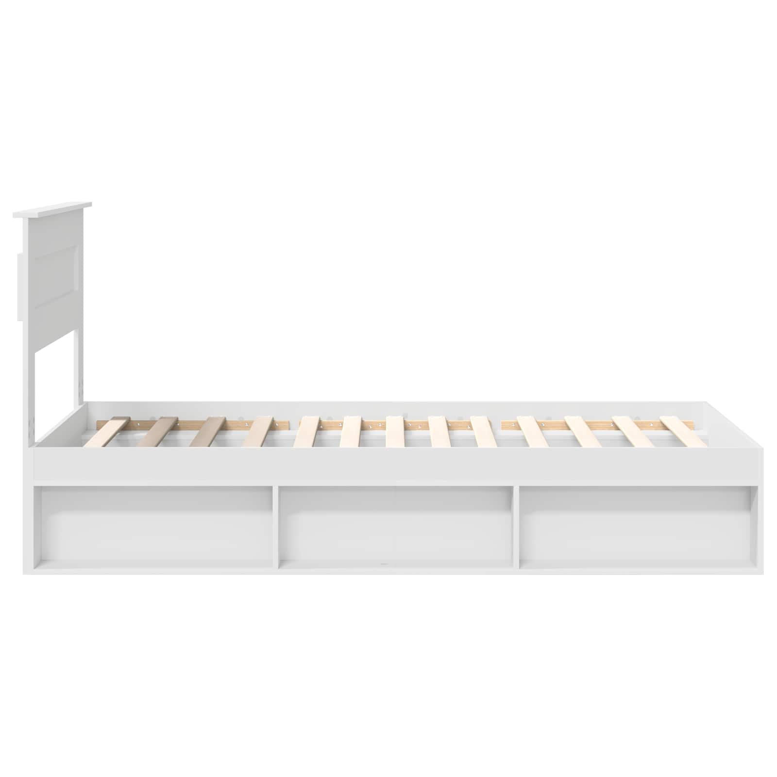 Struttura del letto Bianco 100 x 200 cm Pino massello | homemem39