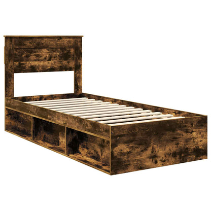 Struttura del letto Rovere fumé 100 x 200 cm Pino massello | homemem39