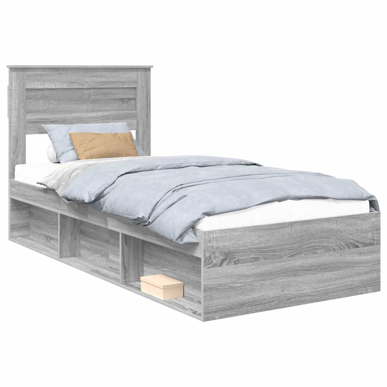 Struttura del letto Grigio Sonoma 100 x 200 cm Pino massello | homemem39