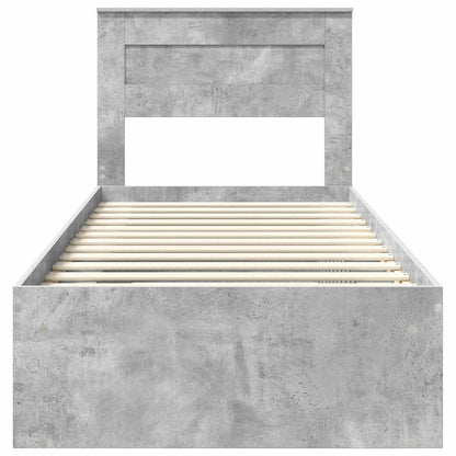 Struttura del letto Grigio Concretè 90 x 190 cm Pino massello | homemem39