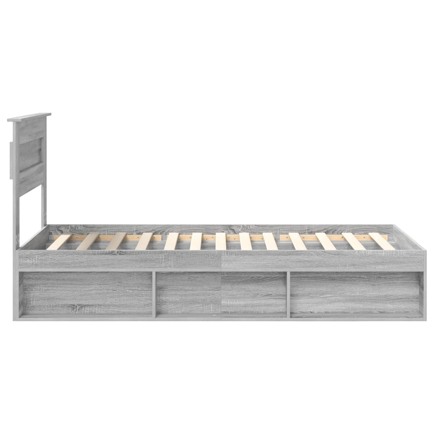 Struttura del letto Grigio Sonoma 90 x 190 cm Pino massello | homemem39