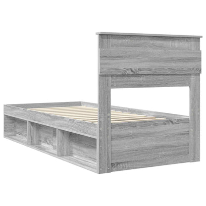 Struttura del letto Grigio Sonoma 90 x 200 cm Pino massello | homemem39