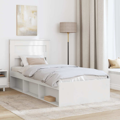 Struttura del letto Bianco 75 x 190 cm Pino massello | homemem39