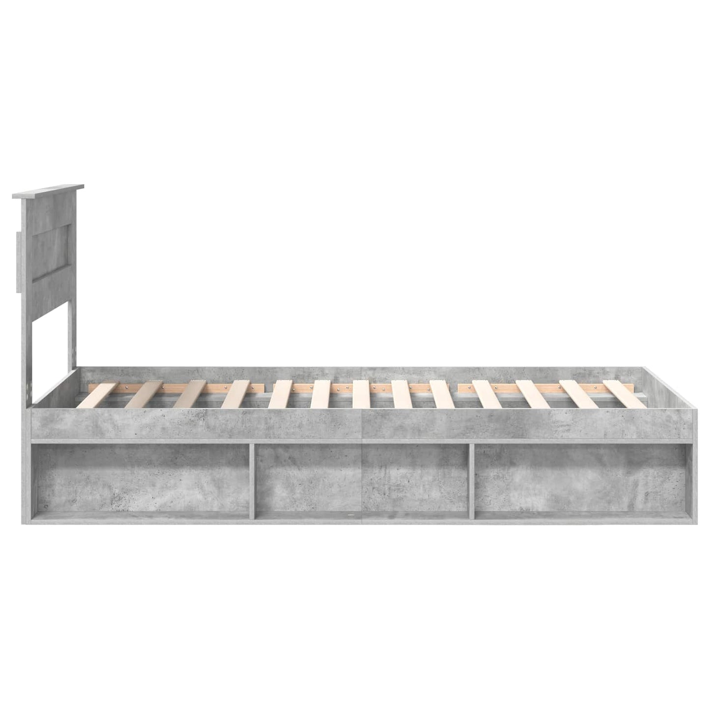 Struttura del letto Grigio Concretè 75 x 190 cm Pino massello | homemem39