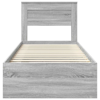 Struttura del letto Grigio Sonoma 75 x 190 cm Pino massello | homemem39