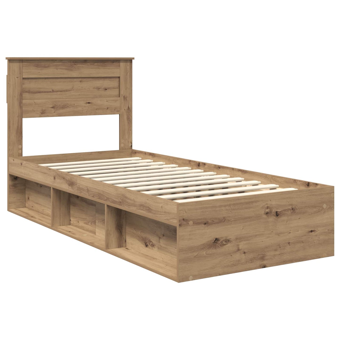 Struttura del letto con testiera Rovere Artigianale 75 x 190 cm | homemem39