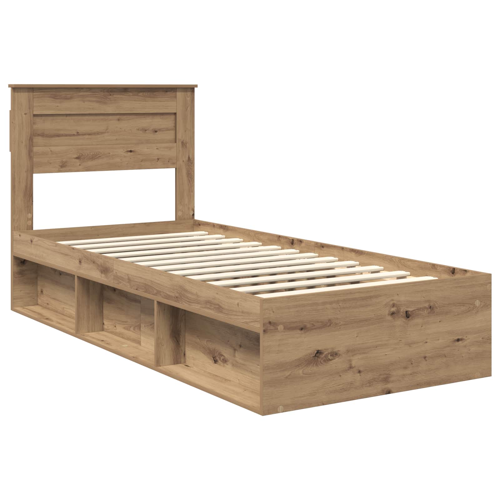 Struttura del letto con testiera Rovere Artigianale 75 x 190 cm | homemem39