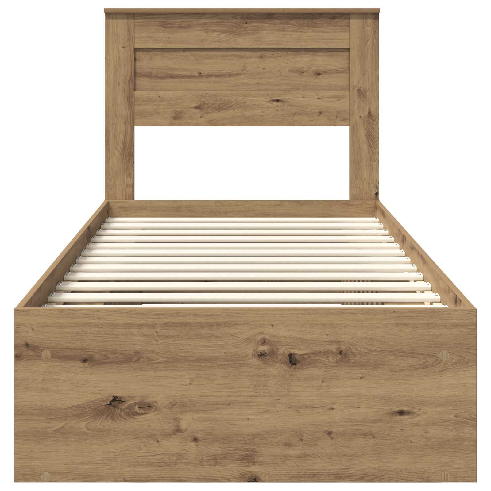 Struttura del letto con testiera Rovere Artigianale 75 x 190 cm | homemem39