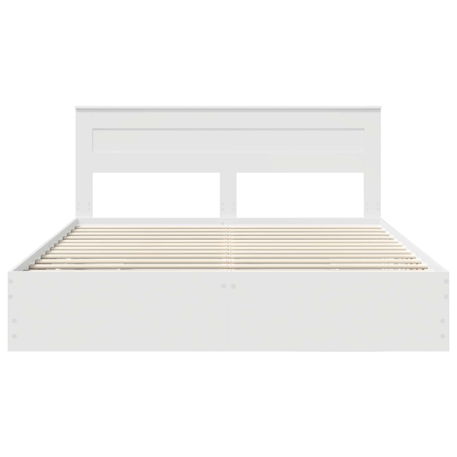Struttura del letto Bianco 200 x 200 cm Legno Ingegnerizzato | homemem39
