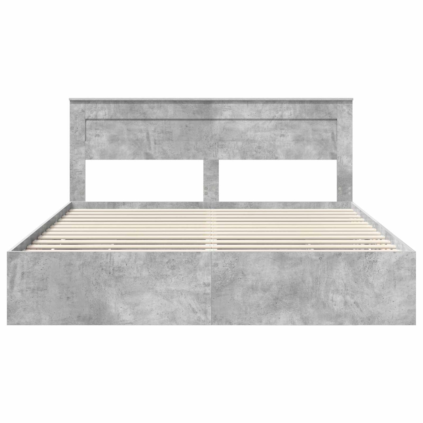 Struttura del letto con cassetto Grigio cemento 200 x 200 cm