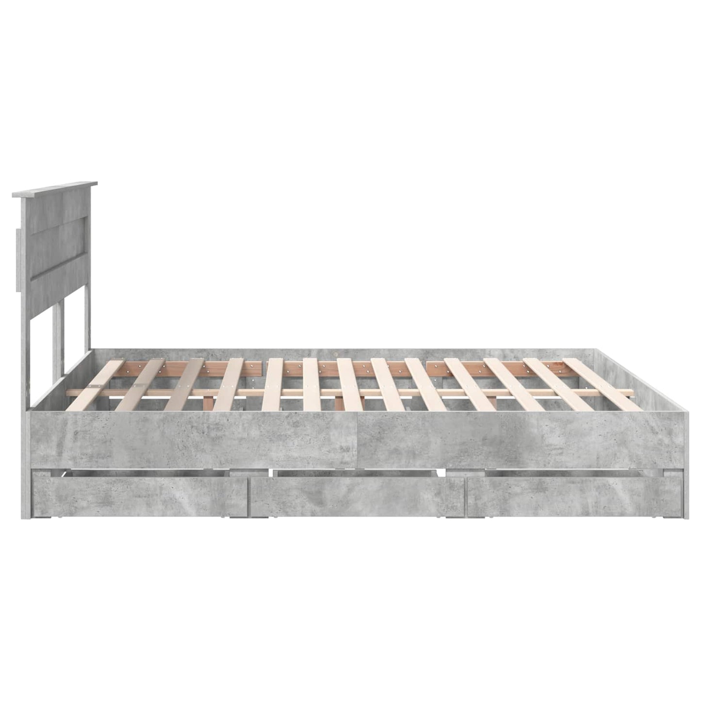 Struttura del letto con cassetto Grigio cemento 180 x 200 cm | homemem39