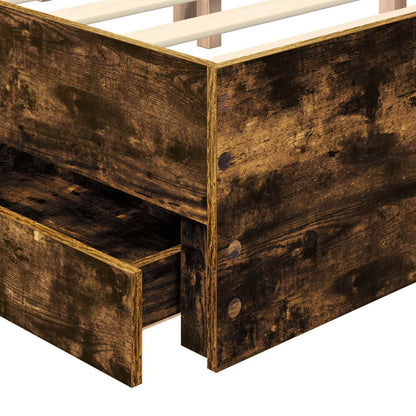 Struttura del letto con cassetto Rovere fumé 180 x 200 cm