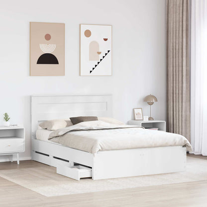 Struttura del letto Bianco 160 x 200 cm Legno Ingegnerizzato | homemem39