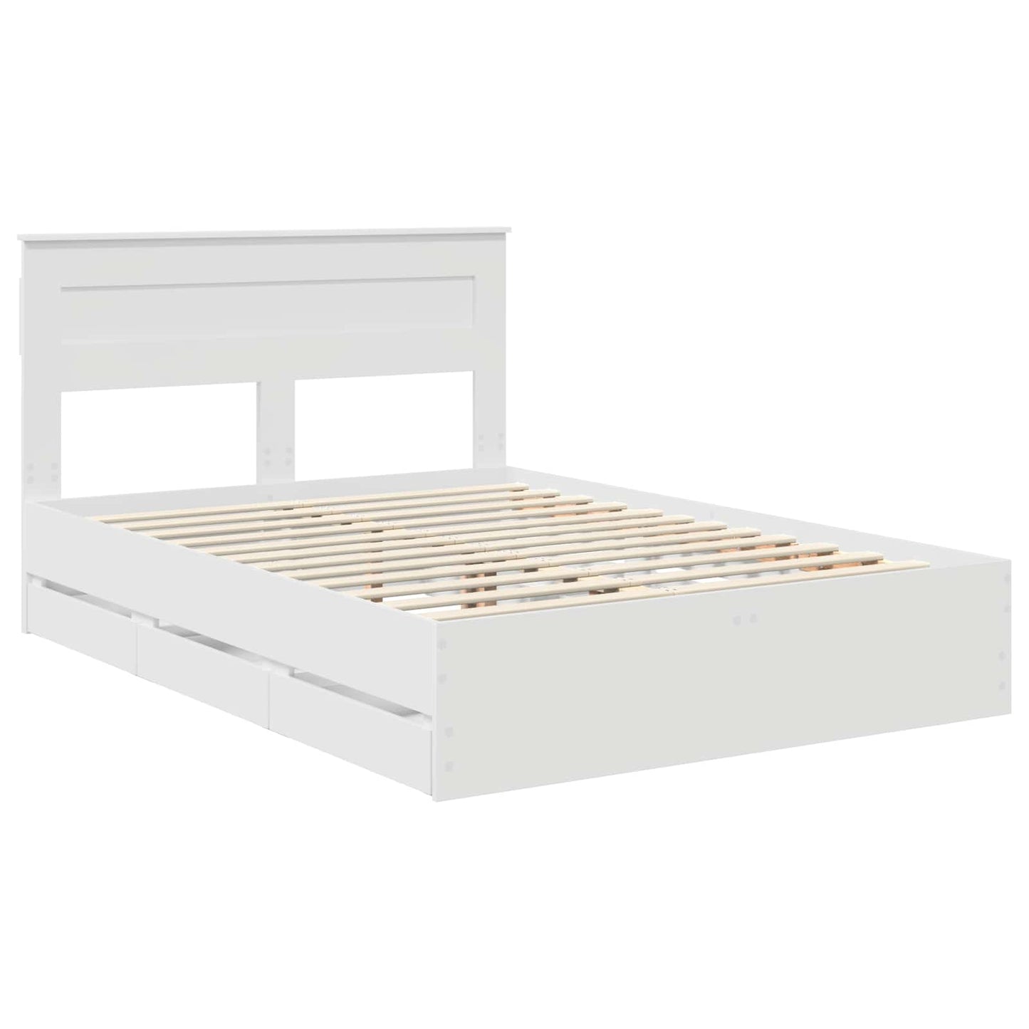 Struttura del letto Bianco 160 x 200 cm Legno Ingegnerizzato | homemem39