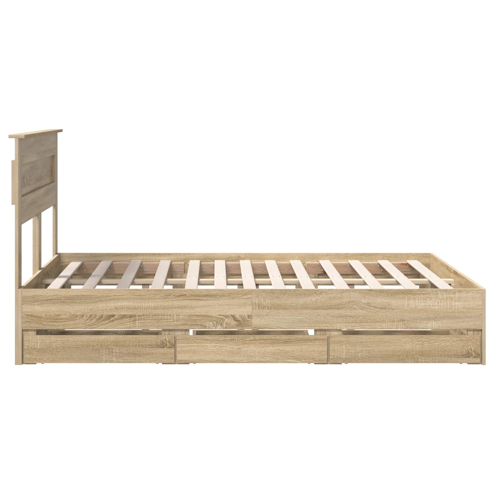 Struttura del letto con cassetto Rovere Sonoma 160 x 200 cm | homemem39