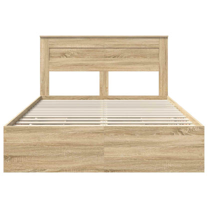 Struttura del letto con cassetto Rovere Sonoma 150 x 200 cm