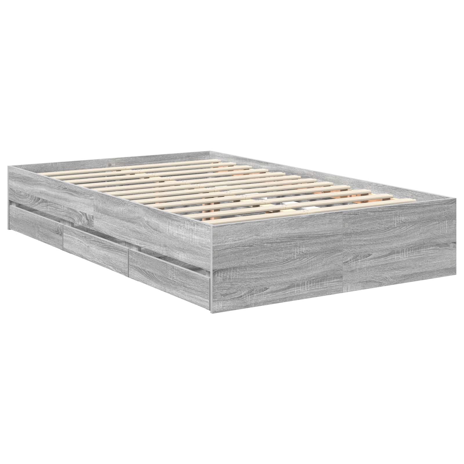 Struttura del letto con cassetto Grigio Sonoma 120 x 190 cm | homemem39