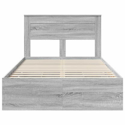 Struttura del letto con cassetto Grigio Sonoma 120 x 190 cm | homemem39