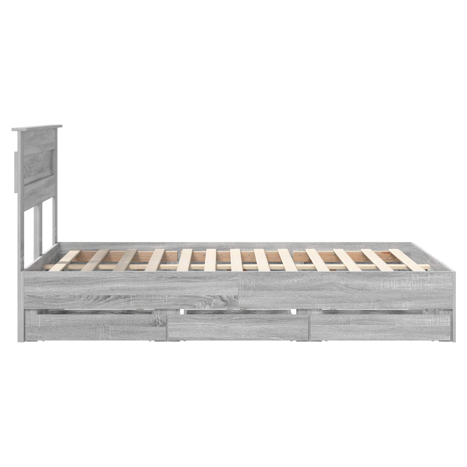Struttura del letto con cassetto Grigio Sonoma 120 x 190 cm | homemem39