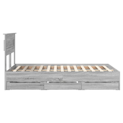 Struttura del letto con cassetto Grigio Sonoma 120 x 190 cm | homemem39