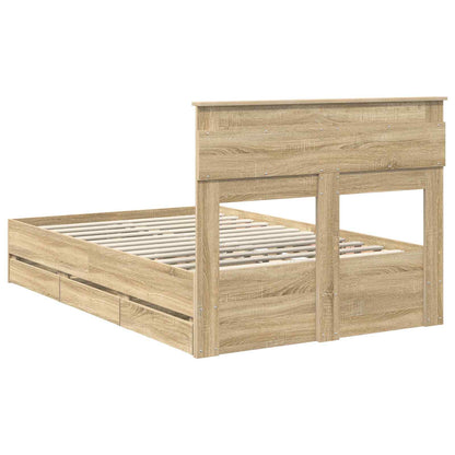 Struttura del letto con cassetto Rovere Sonoma 120 x 200 cm | homemem39