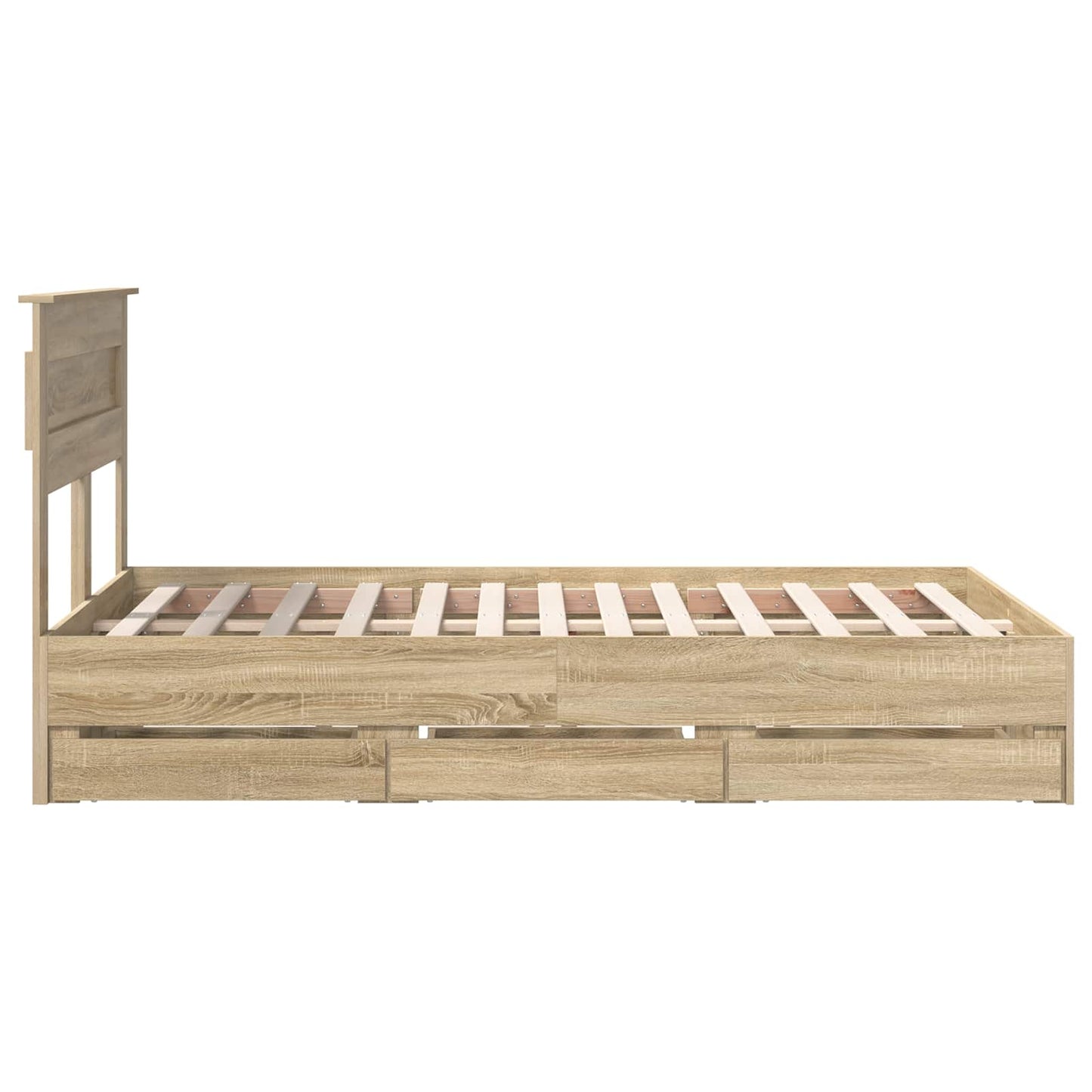 Struttura del letto con cassetto Rovere Sonoma 120 x 200 cm | homemem39