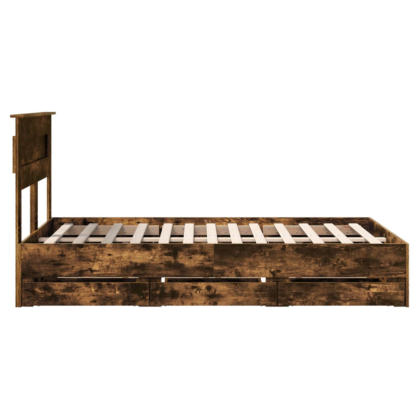 Struttura del letto con cassetto Rovere fumé 120 x 200 cm | homemem39