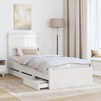 Struttura del letto Bianco 100 x 200 cm Legno Ingegnerizzato | homemem39