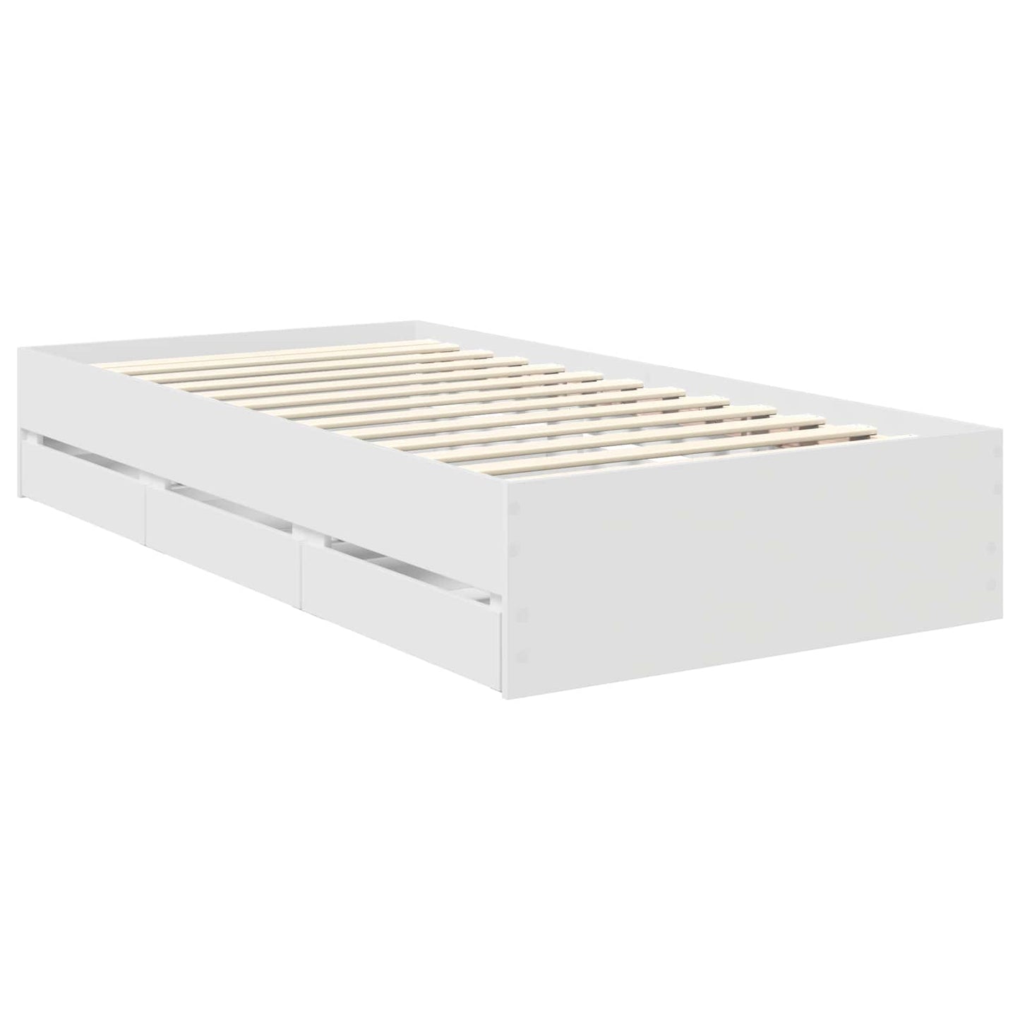 Struttura del letto Bianco 100 x 200 cm Legno Ingegnerizzato | homemem39