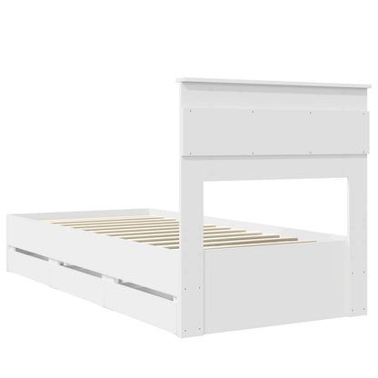 Struttura del letto Bianco 100 x 200 cm Legno Ingegnerizzato | homemem39